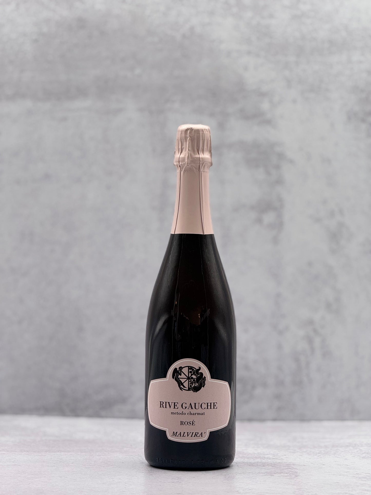 NV Malvirá, Rive Gauche, Metodo Charmat, Sparkling Nebbiolo Rosato / Rosé