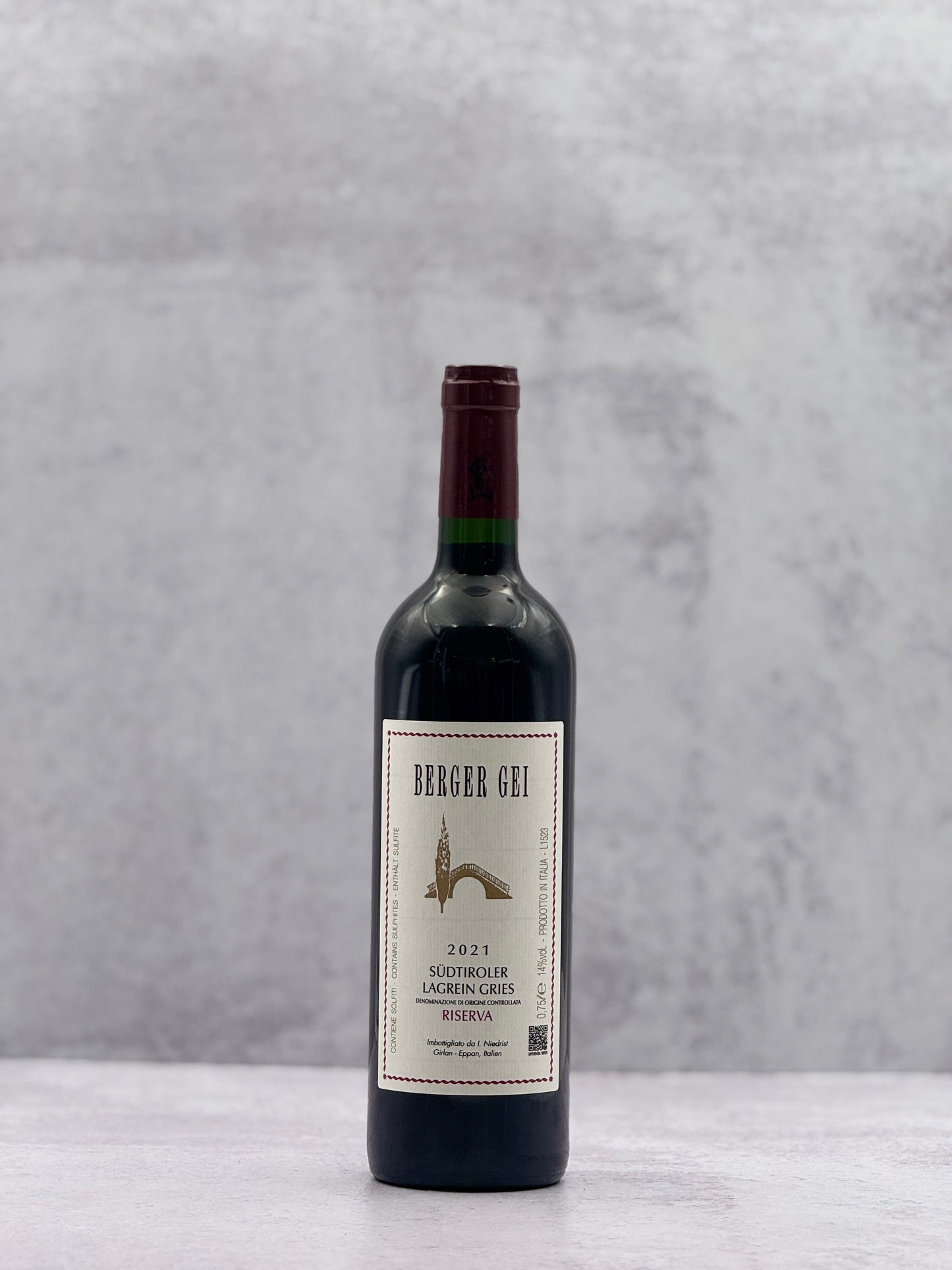 2021 Weingut Ignaz Niedrist, Suditroler Lagrien Gries Riserva