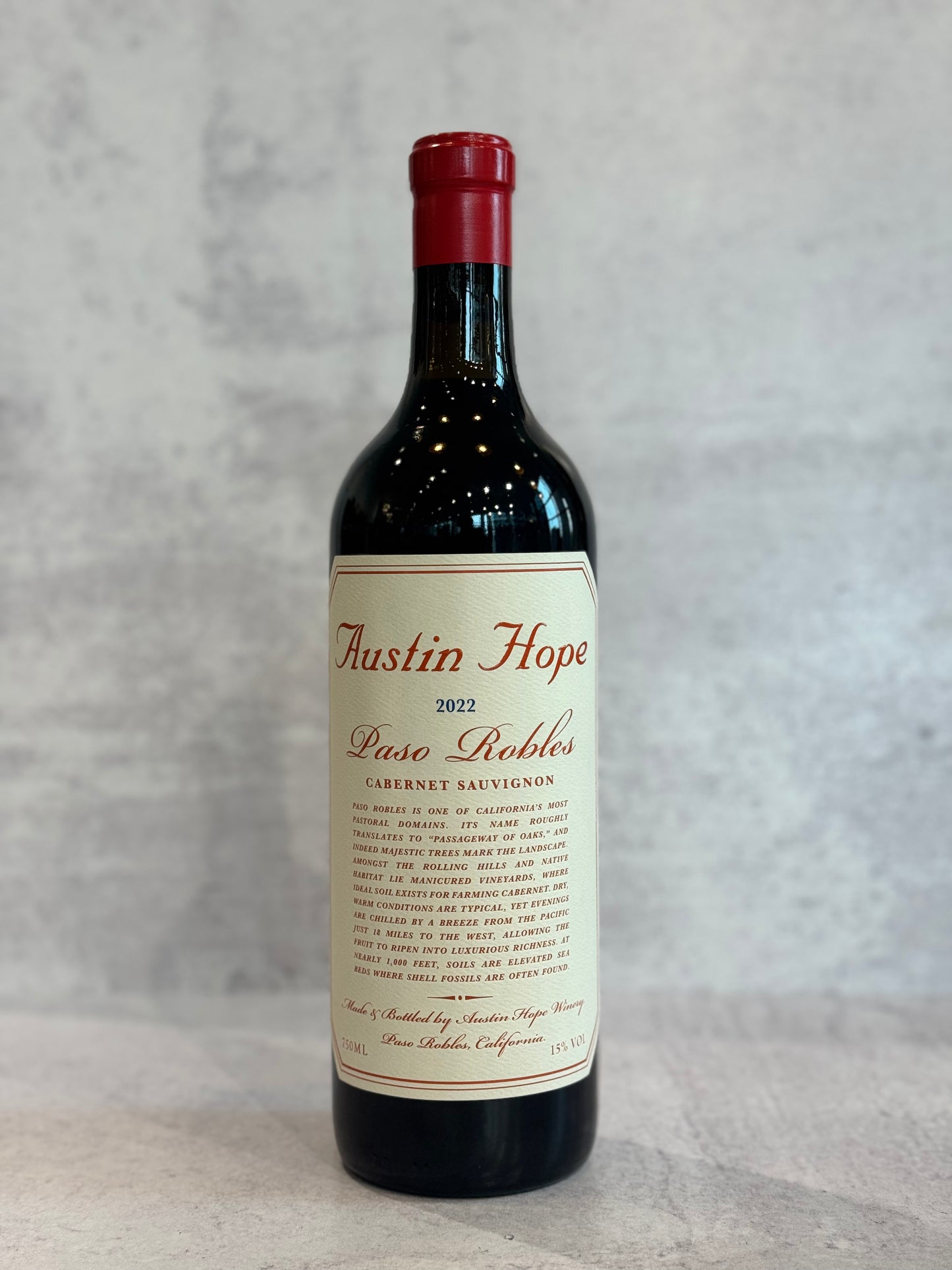 2022 Austin Hope, Paso Robles Cabernet Sauvignon