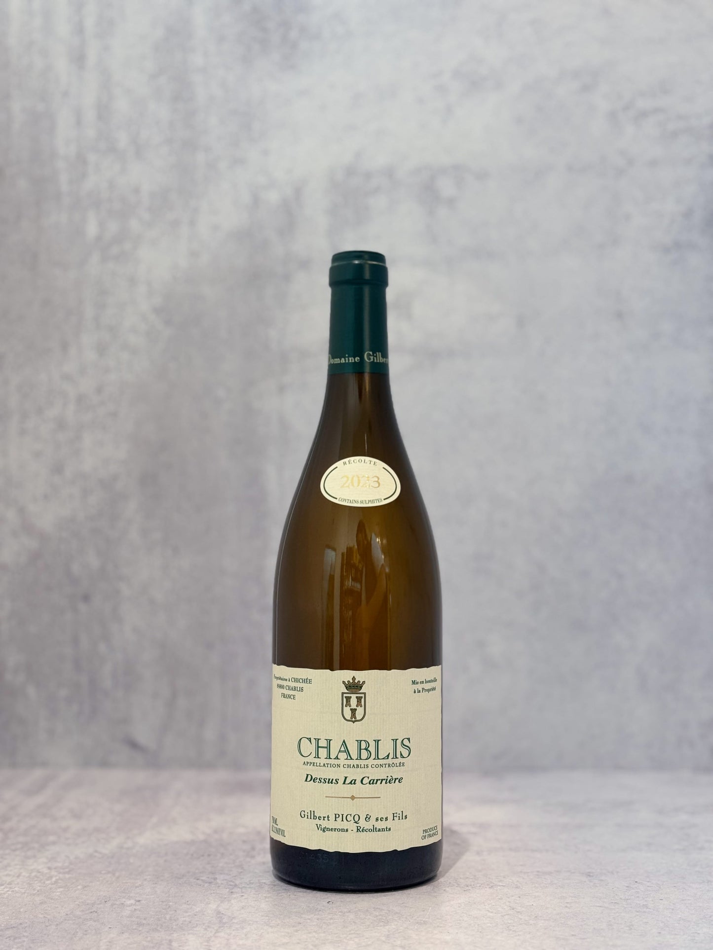 2023 Gilbert Picq & ses Fils, Chablis Dessus la Carriere
