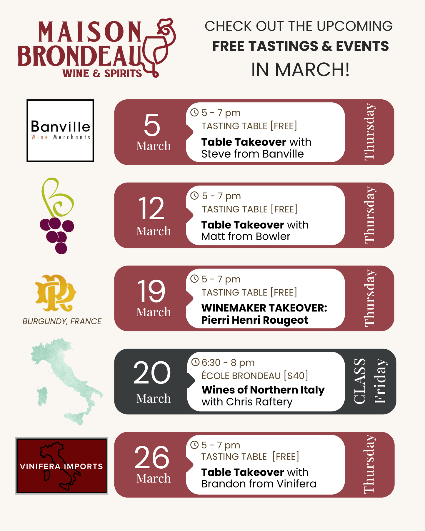 Tasting Table: FREE Tasting with Vinifera