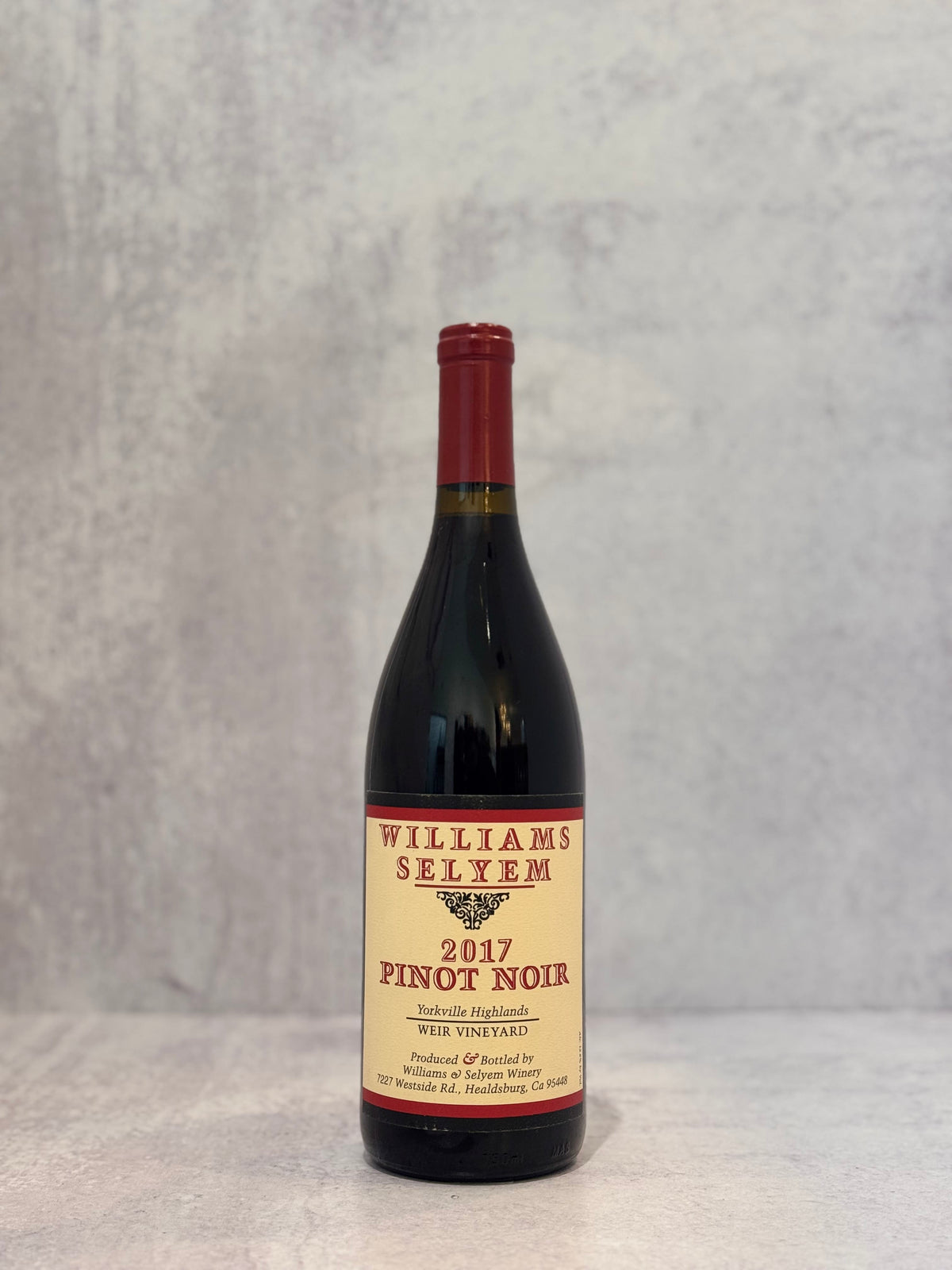 2017 Williams Selyem Pinot Noir Weir Vineyard