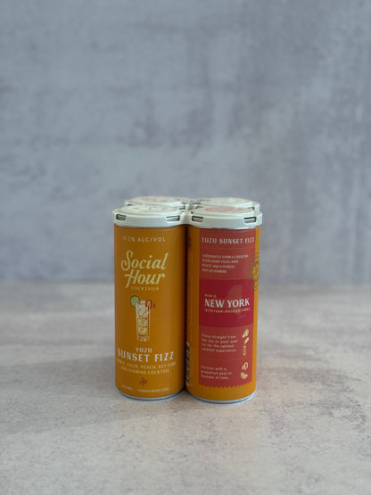Social Hour Cocktails, Yuzu Sunset Fizz [250ml]